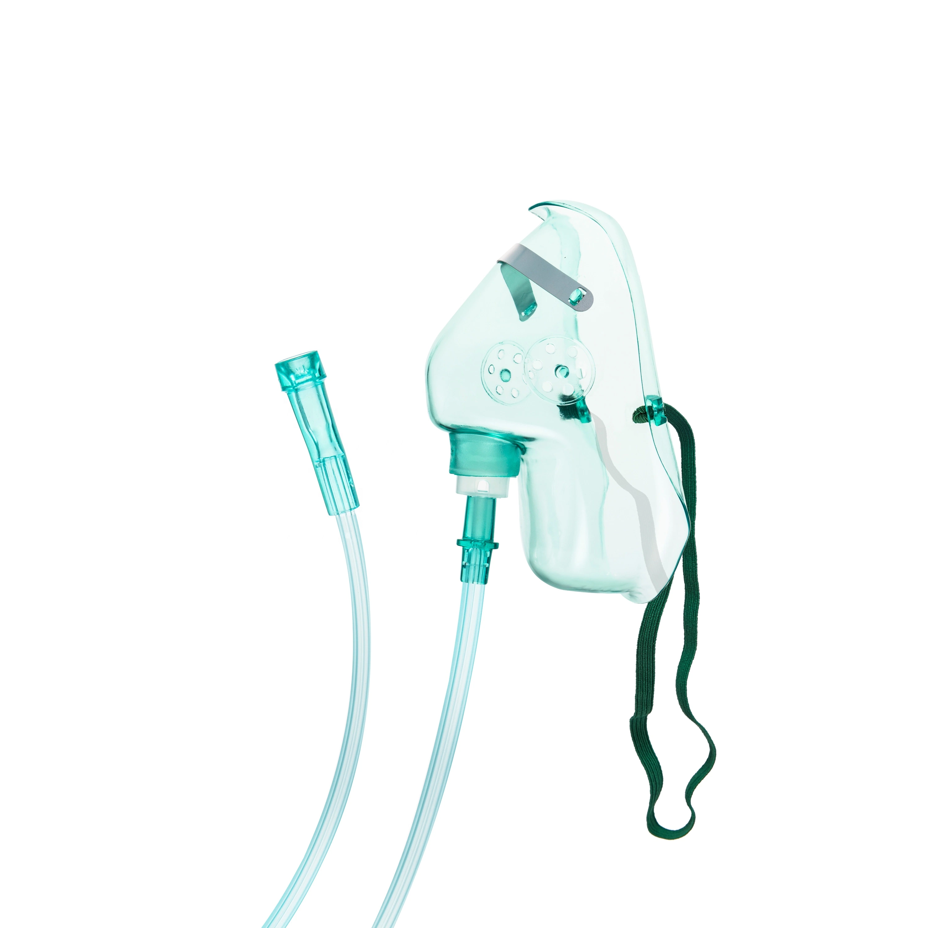 Disposable Oxygen Mask with Tube and Adjustable Elastic Strap