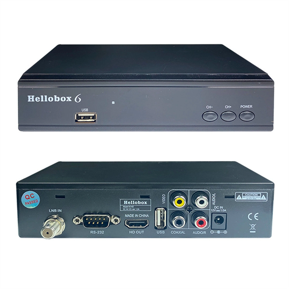 Hellobox 6 H. 265 Hevc 1080P Full HD Receptor de TV via satélite Power Vu DVB S2/S2X Set Top Box Hellobox6