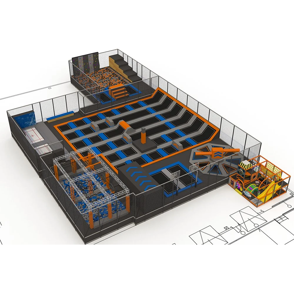 Europäischer Standard Großer Indoor Vergnügungspark, Großhandel Trampolin Park Preis