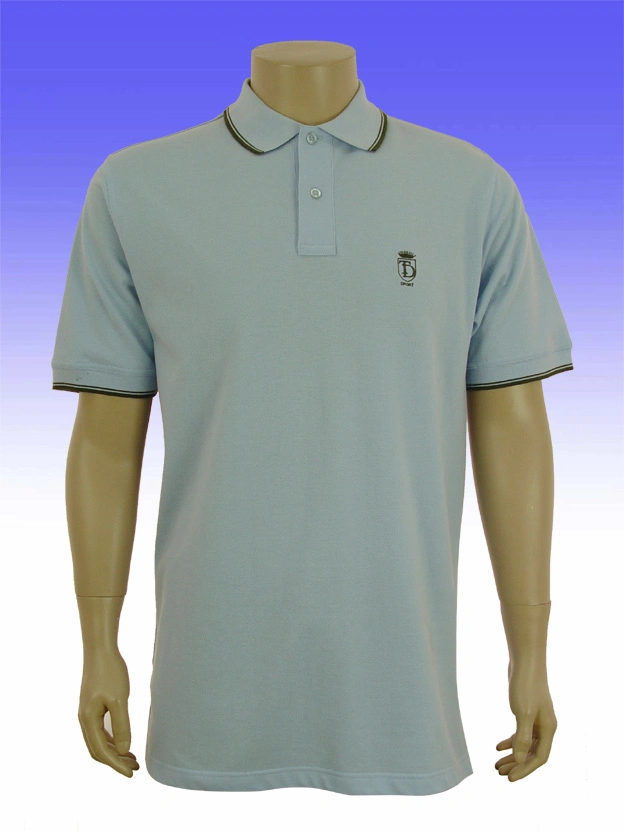 Camisetas de polo de golf con cuello tejido y logotipo bordado de marca para hombres