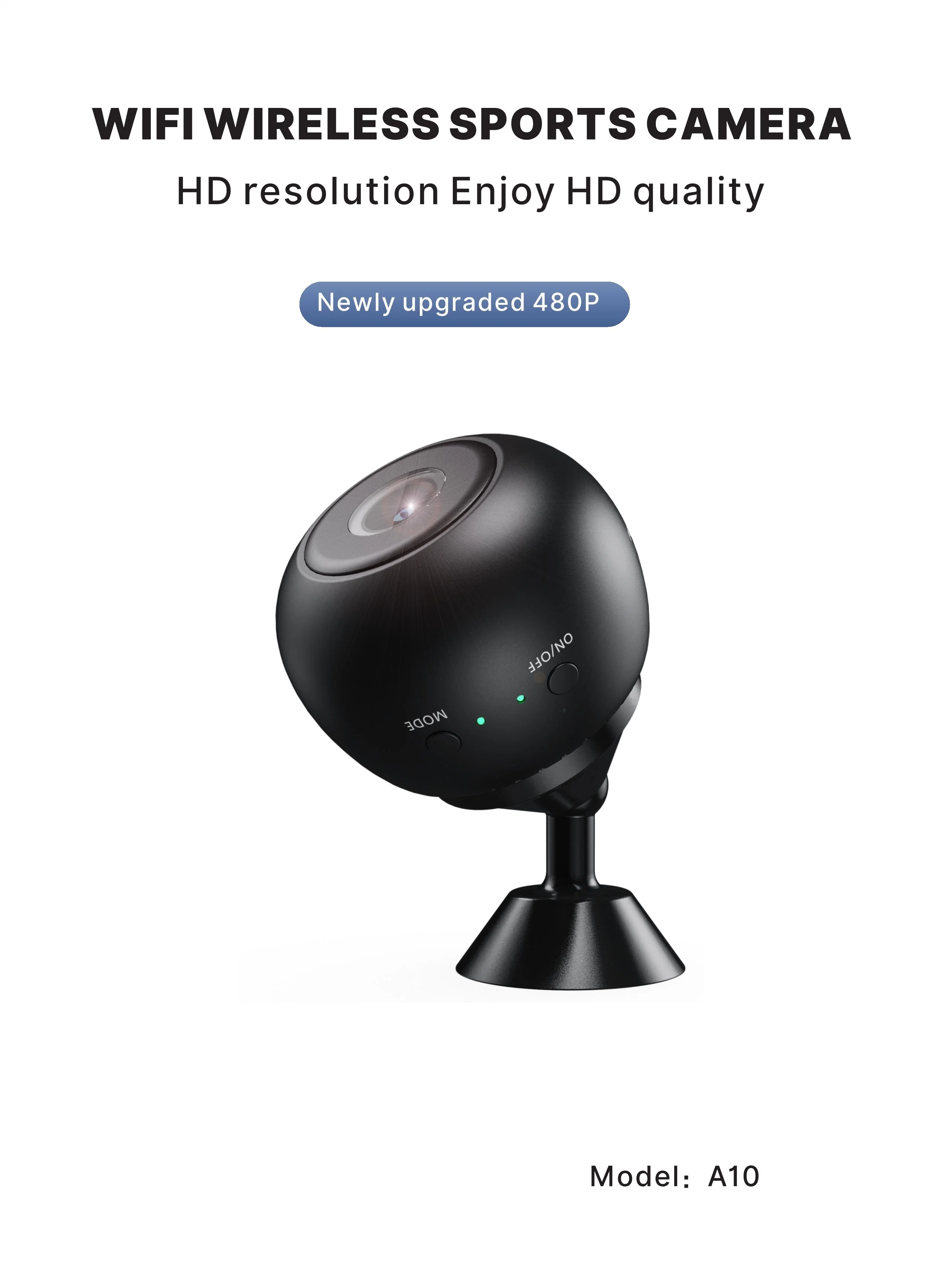 A10 Mini Cámara WiFi Supervisión inalámbrica Protección de seguridad Monitor remoto Videocámaras videovigilancia Smart Home