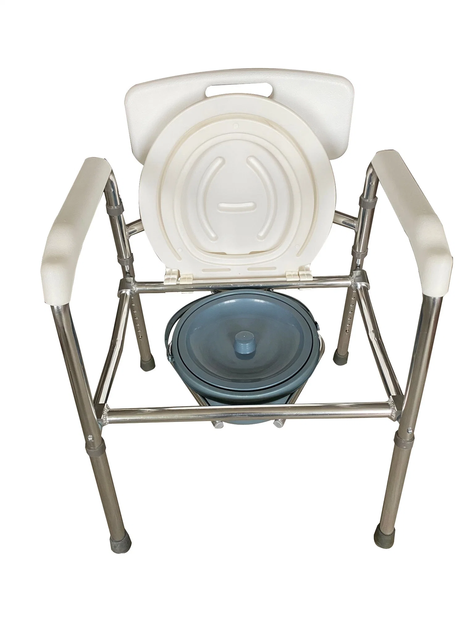 Adjustable Steel Toilet Chair Potty Chair Commode Chair with Bucket