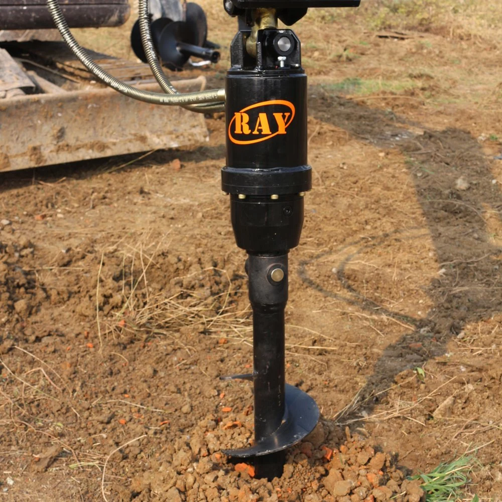 Ray Skid Steer Hydraulic Earth Auger Ground Drilling Machine Earth Drill