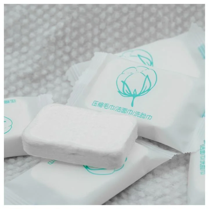 Custom Disposable Cotton Tissues Portable Travel Face Towel Cleaning Small Size Compressed Towel