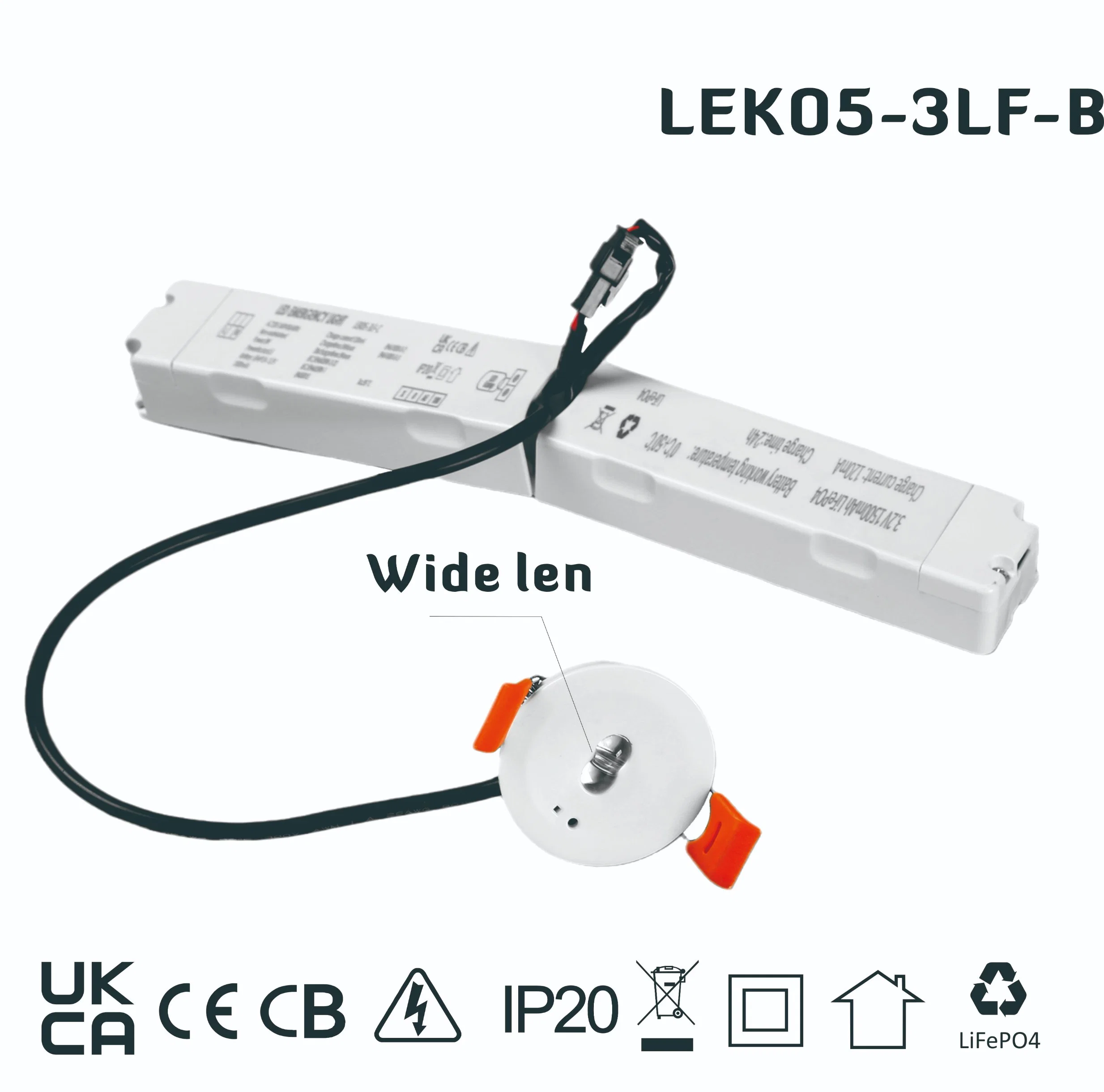 CB/CE/Ukca Certified LED Rechargeable Battery Backup Recessed Downlight Lek05-3lf