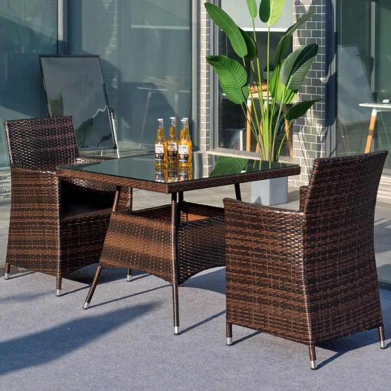 Outdoor Rattan Dining Table Rattan Table and Chair Household Furniture
