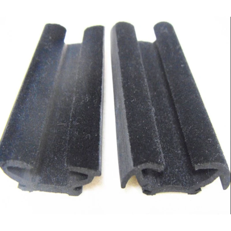 Weatherproof Auto Glass Run Channel Flocked Rubber Seal Strip