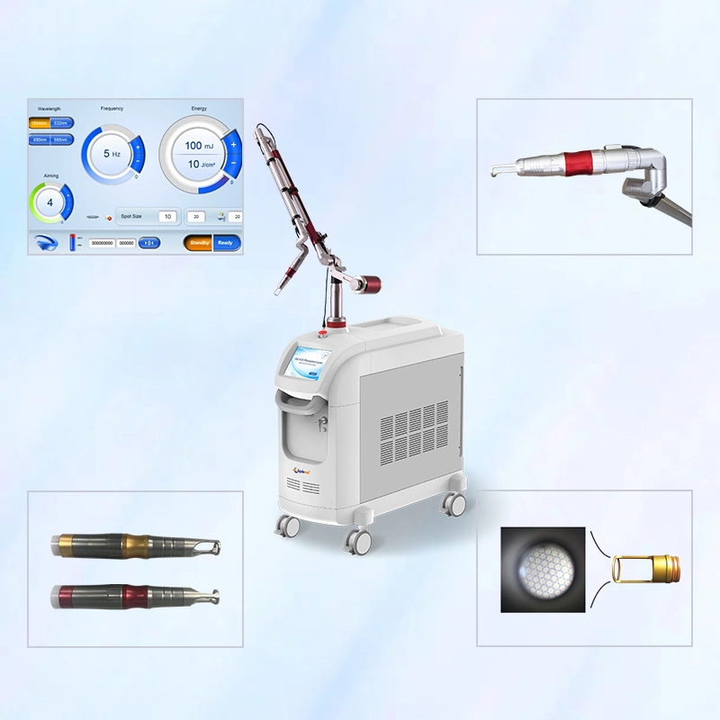 L'équipement laser picoseconde médical Hottest indolore nouvelle arrivée Q-switch ND Yag laser picoseconde Machine Pico le pigment de traitement avec un fonctionnement facile