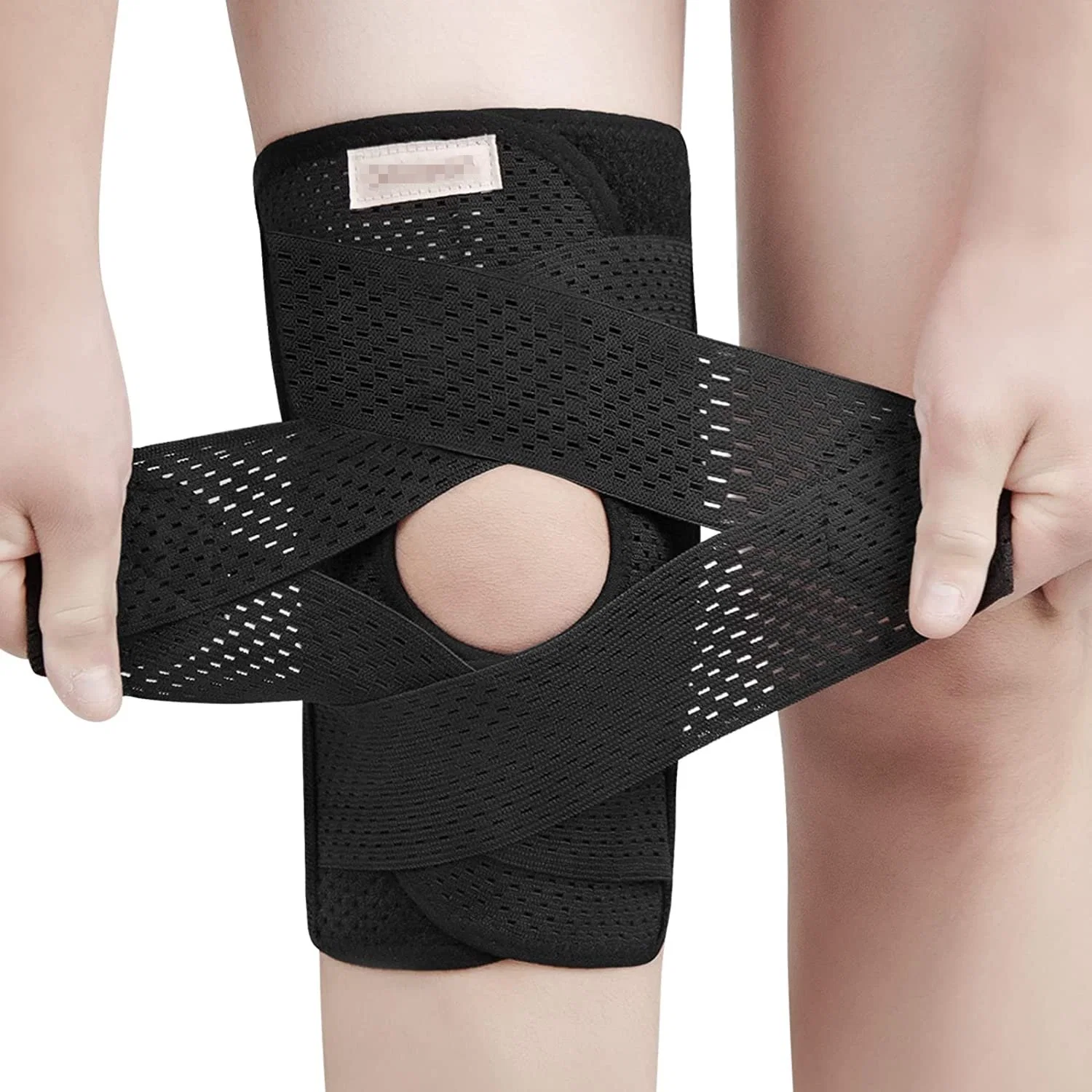 Injuries Recovery, Mesh Elastic Strap Knee Support Brace Wrap Protection