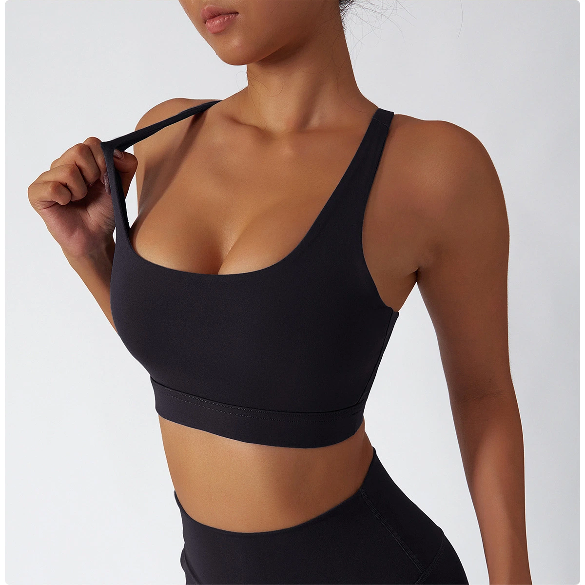 Chaleco de la parte superior del depósito de streetwear sexy ropa de verano Mujer cosecha estriada Casual Tops Deportes Yoga Seamless sostén deportivo