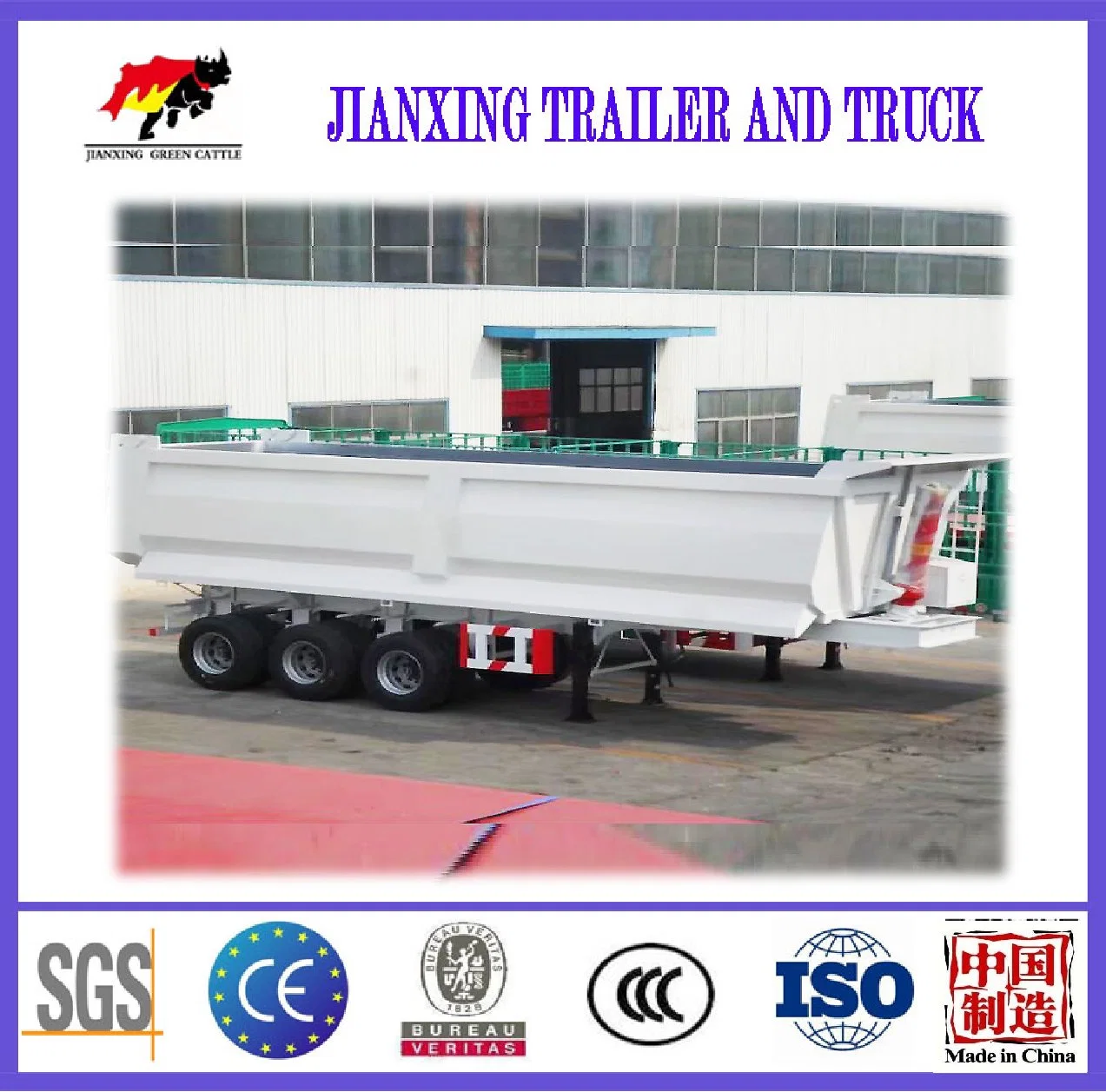 Chinamost Popular 40 Ton 50 Ton Side Tipper / Rear Dumper Semi Trailer 3 Axles Used Dump Truck Trailer Beds for Sale