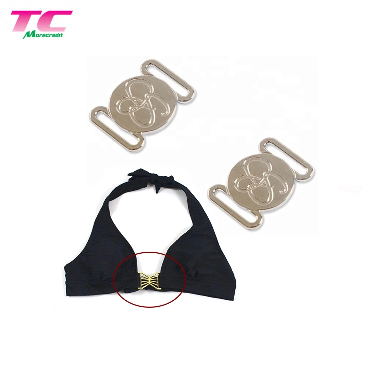 Wholesale/Supplier Silver Gold Underwear Ornament Accessories for Bra Lingerie, Custom Design 9 Shape Metal Slider Adjustable Hook Clasp for Swimwear Beach Wear