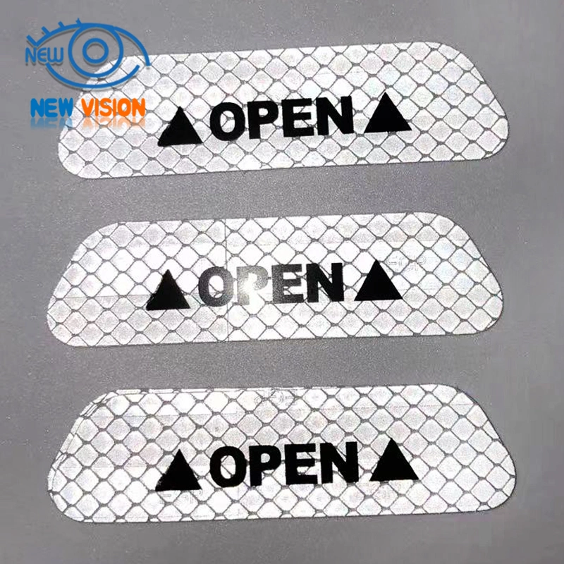 Top Quality 4PCS/Set Car Door Stickers Universal Safety Warning Open Reflective Stickers High Visibility Reflective Tape