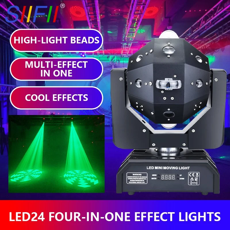 Professional DJ Disco Ball Lights LED Beam Laser Strobe 3in1 Moving Head Football Light DMX Nightclub Party Show Stage Lighting