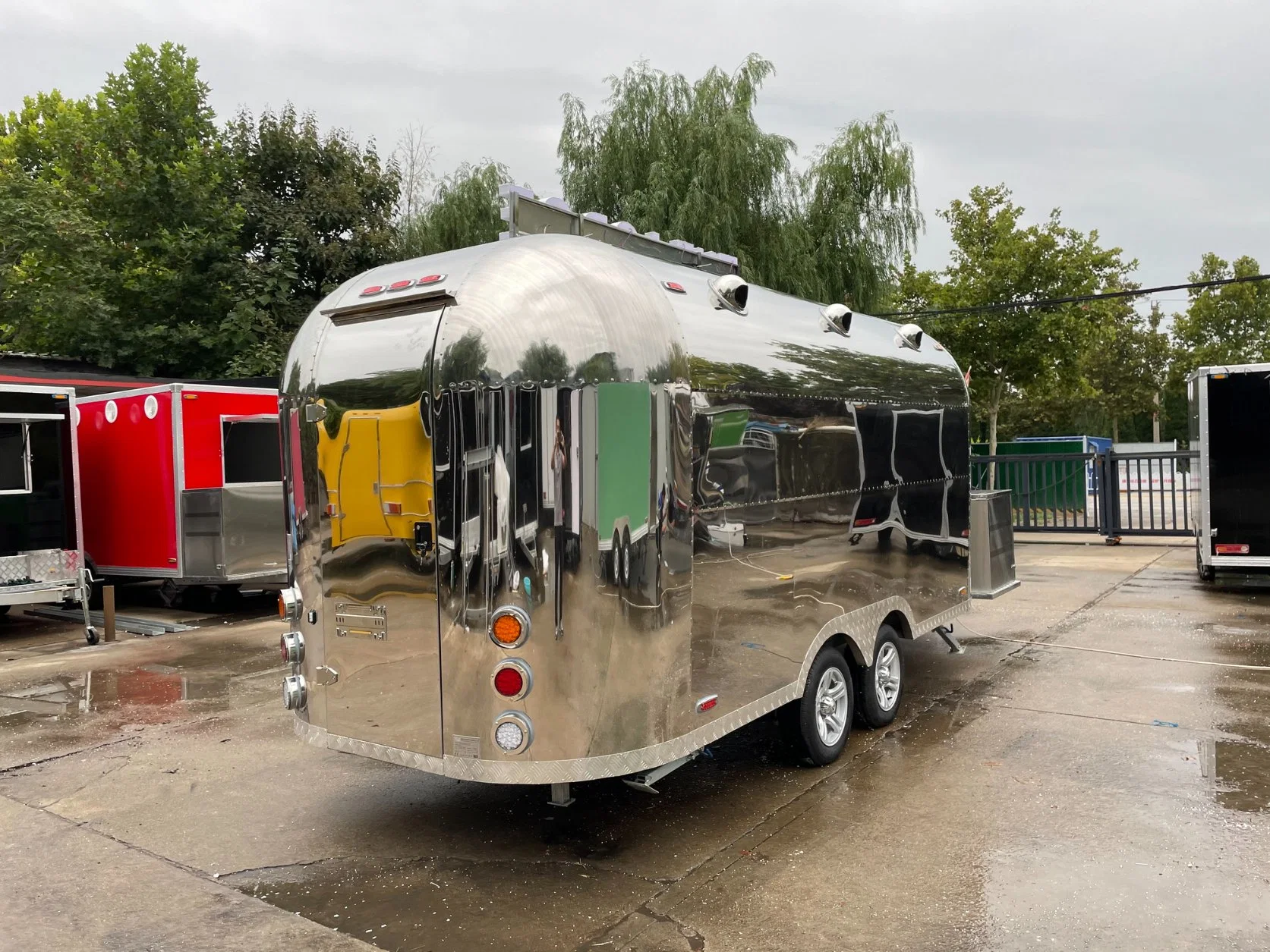 Stainless Steel Cheap Mobile Airstream Fast Food Standard Street Food Cart Van