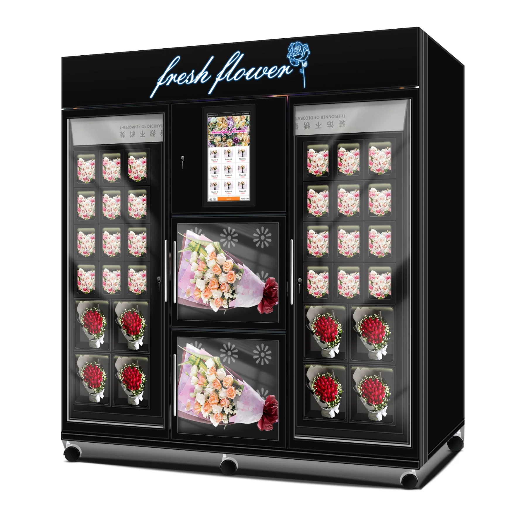 Rmantic Rose Flower Vending Machine 24 Hours Using with Refrigeration and Humidification