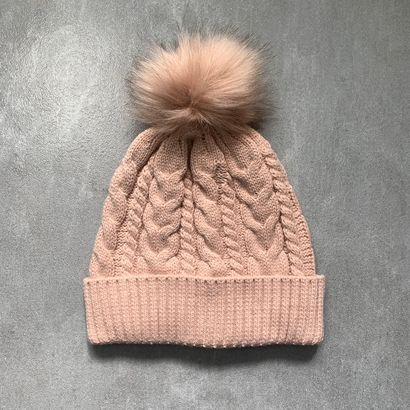 Cheaper Design Knitting Flower Women Cross-Border Outdoor Winter Acrylic Wool Flanged Warm Cable Beanie Hat