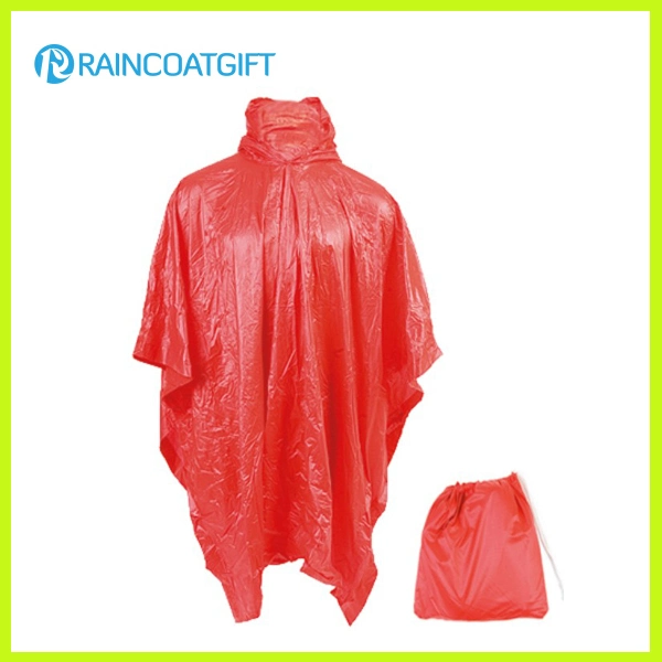 EVA pliable étanche de promotion de la pluie Poncho (TVR-187)