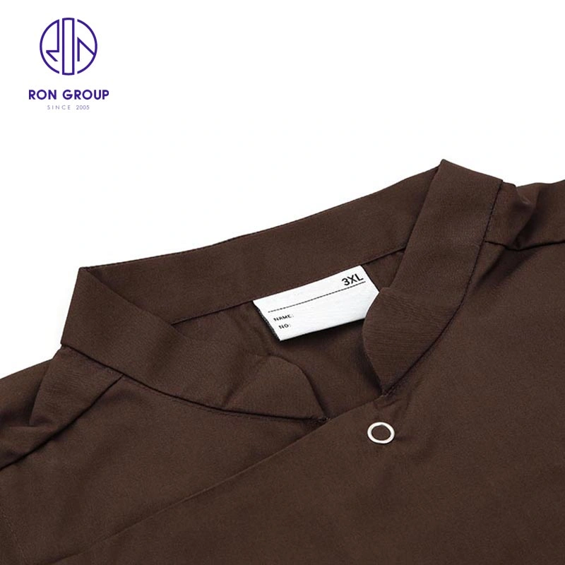 Wholesale Brown Chef Uniform Workwear Clothing Jacket Restaurant Hotel Cotton Work Apparel