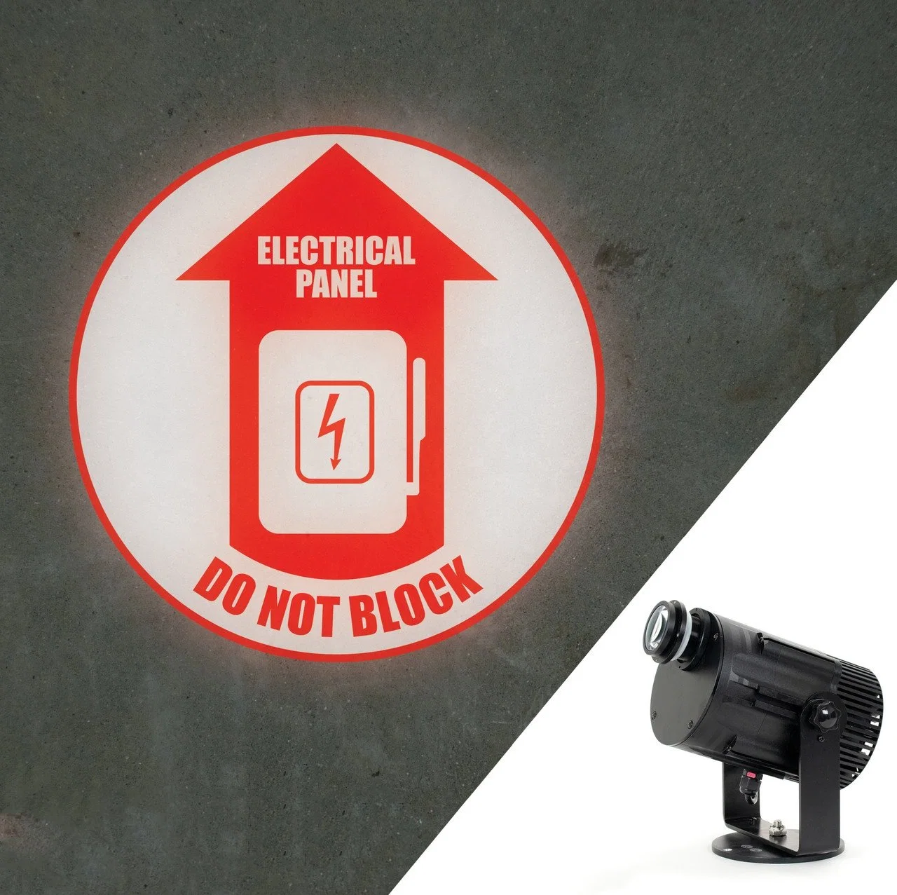 80W-400W Stop 360 Detection Automatically Warehouse Safety Virtual Sign Projector