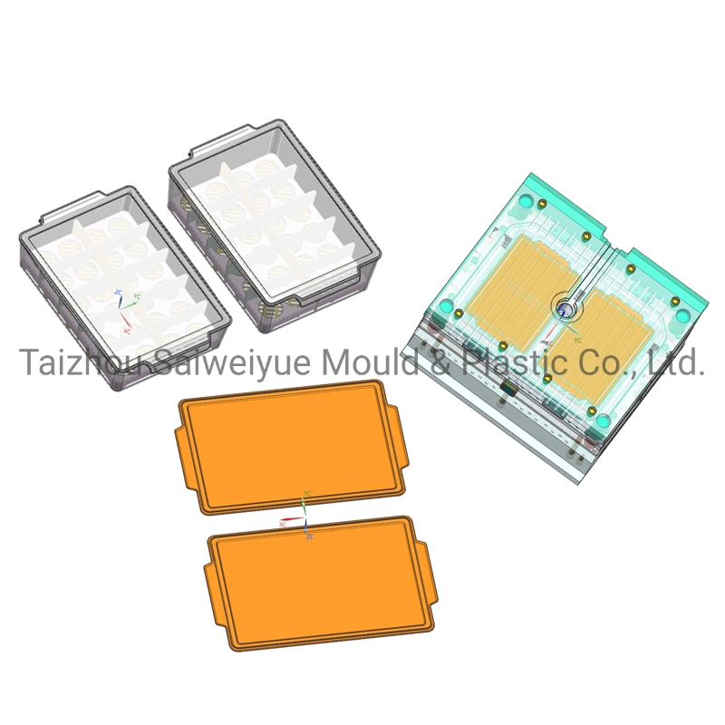 Cuadro de la preservación de plástico molde congelador los alimentos Gabinete recipiente transparente tapa molde de inyección