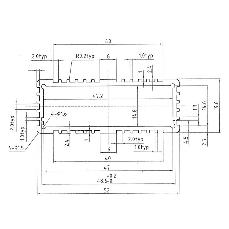 Electric Extruded Profiles Enclosure LED Controller Box