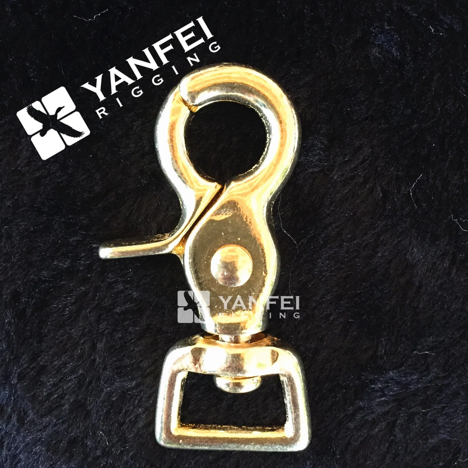 Hardware Solid Brass Hook with Swivel Ring