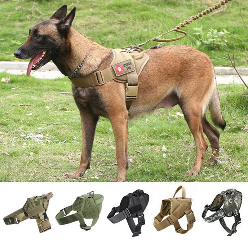 Taktischer Hundeanzug 1000D Nylon Wasserdichte Outdoor-Hund Brustgurt Kampftraining Weste Taktik