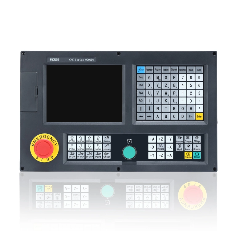 CNC-Frässteuerung Szgh Fräsmaschine CNC 4 Steuerachse mit 1um Präzision, 3D-Technik-Funktion Unterstützung Dual analoge Spannung (0~10V) &amp; C-Achse für Spindel