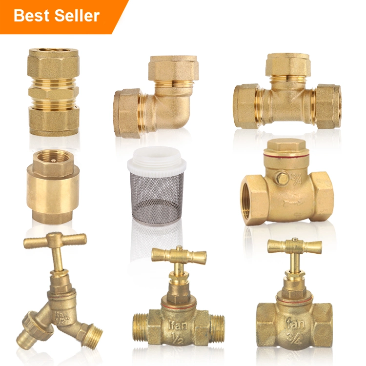 Hot Sale Water Supply Copper Plumbing Fittings Push Fit Copper Pipe Thread Fitting