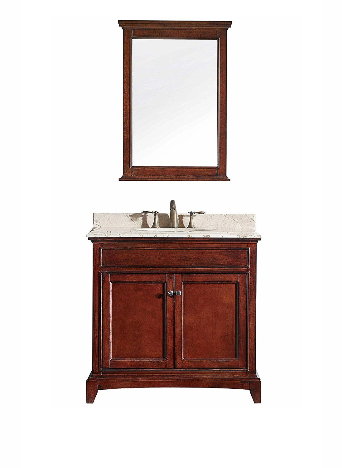 42" Single Sink Solid Wood Bathroom Vanity Set