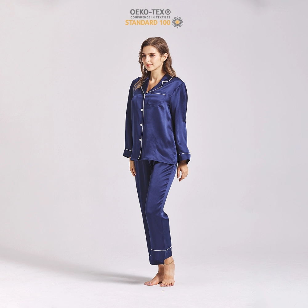 Custom High quality/High cost performance Silk Pyjamas Women 22 Momme Homewear Silk Sleep Wear