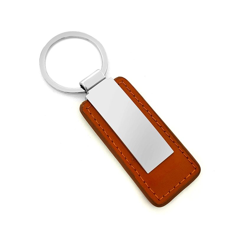 PU Leather Business Gift with Customizable Logo Print Keychain Pendant