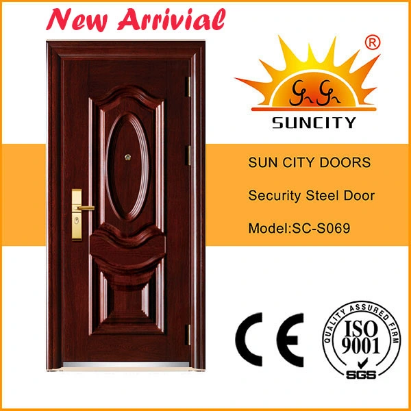 Main Steel Iron Door with Copper Painting (SC-S173)