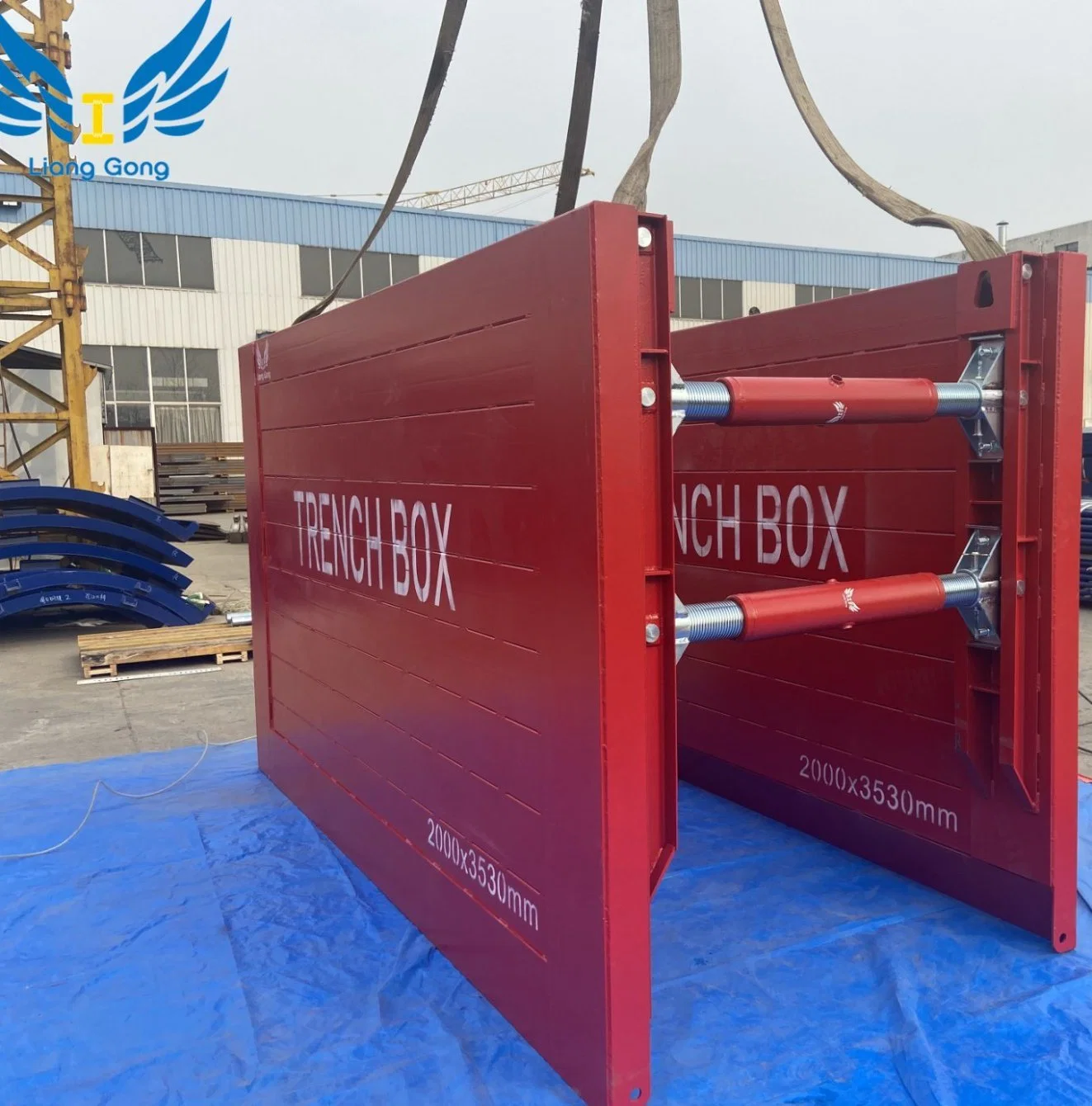 China Lianggong Manufacture Competitive Price Light-Weight Customized Shoring Formwork Trench Box for Pipeline Laying Construction