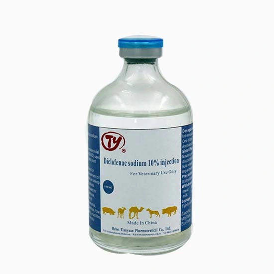 China Veterinary Drugs Diclofenac Sodium Injection 10% Factory for Animal, Cattle, Horse, Sheep, Pig, Camel