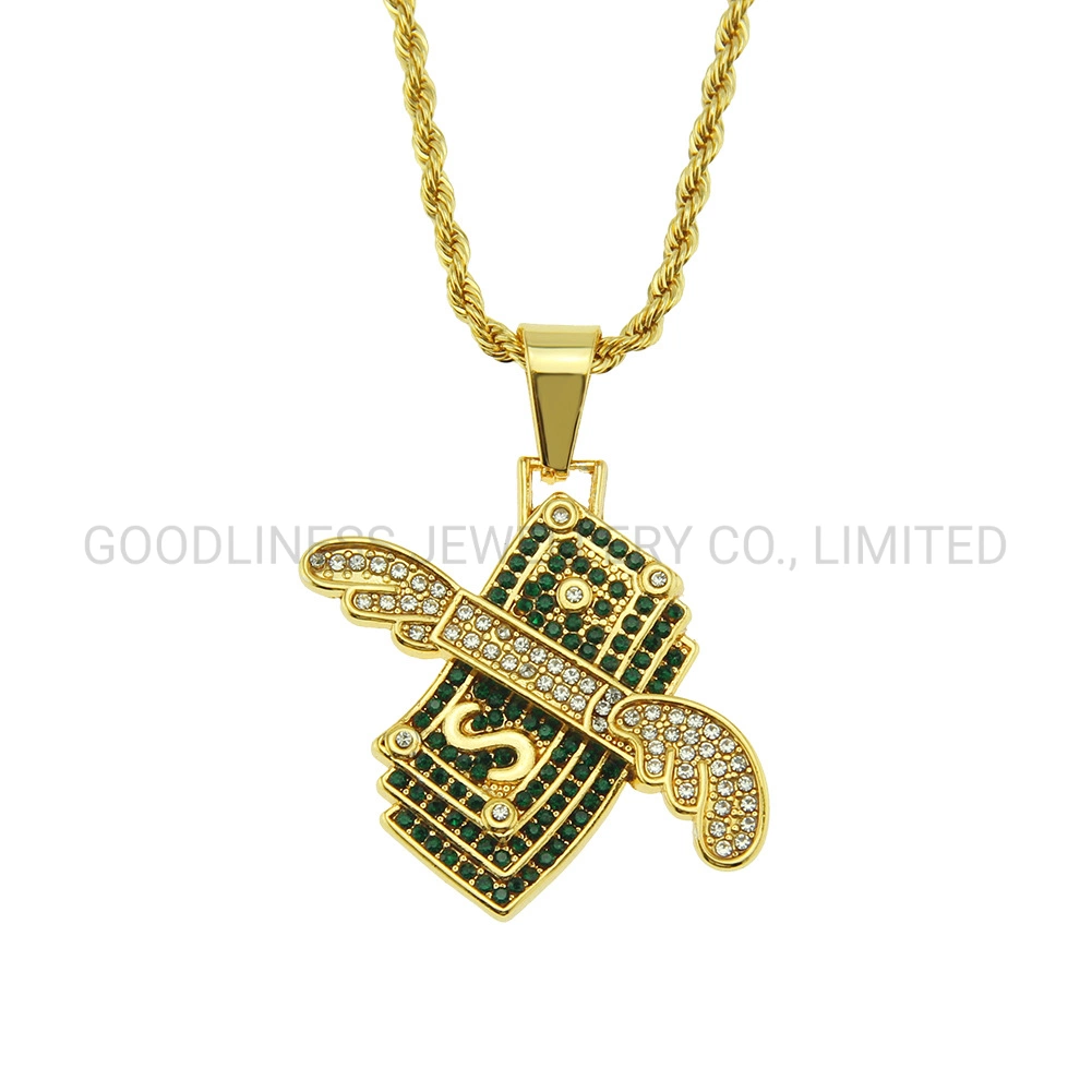 Diamond Angel Wing Necklace Us Dollar Hip Hop Men&prime; S Pendant