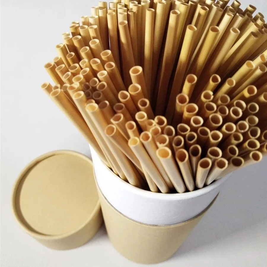 Natural Wheat Drinking Straws Organic Eco Product 20 Cm Long Perfect Plastic Substitute