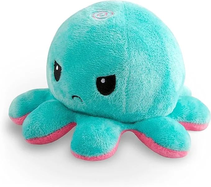 Teeturtles-The Original Reversible Octopus Plushie - Cute Sensory Fidget Stuffed Animals That Show Your Mood Birthday/Christmas Gift for Kids