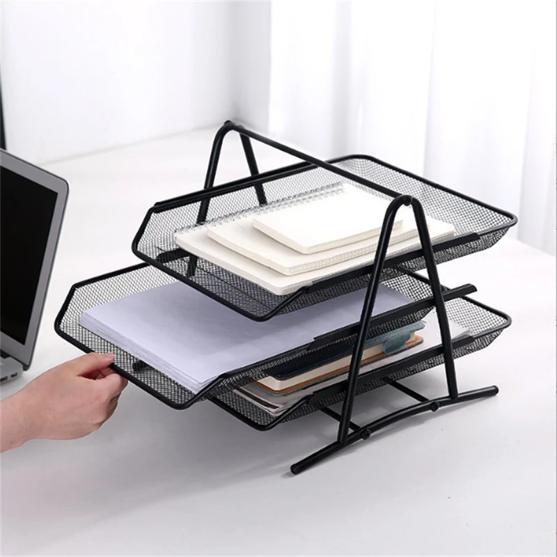 Desktop A4 Metal Storage Management Rack Iron Mesh