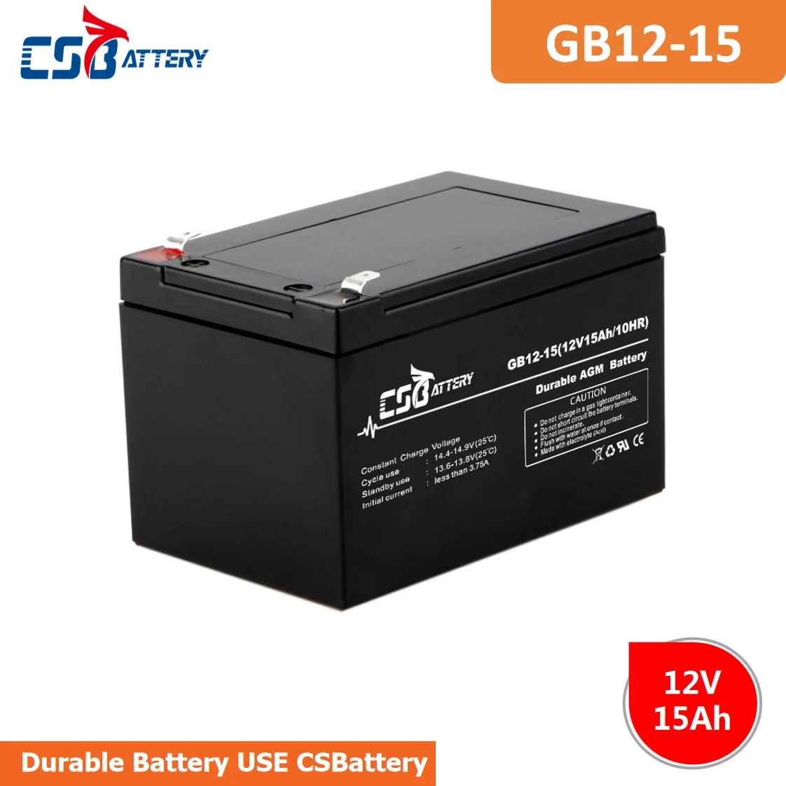 Csbattery VRLA Lead Acid AGM Battery Rechargeable Battery 12V9ah for UPS/EPS/Back-up/Boo