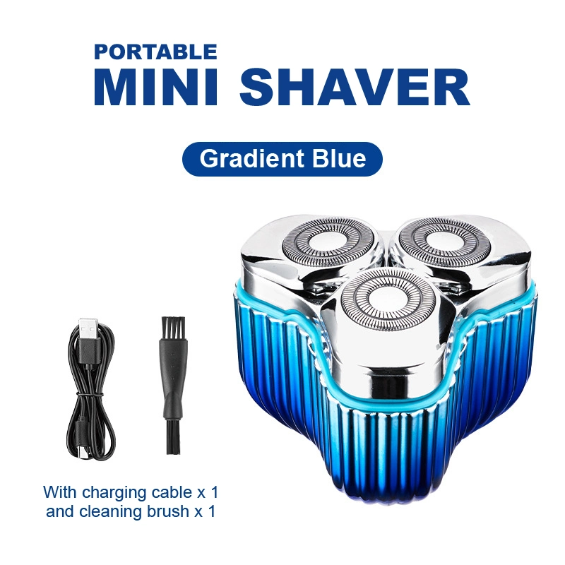 High Quality Waterproof Wet and Dry Mens Razor Electric Rechargeable Beard Trimmer Cool Mini Shaver for Men