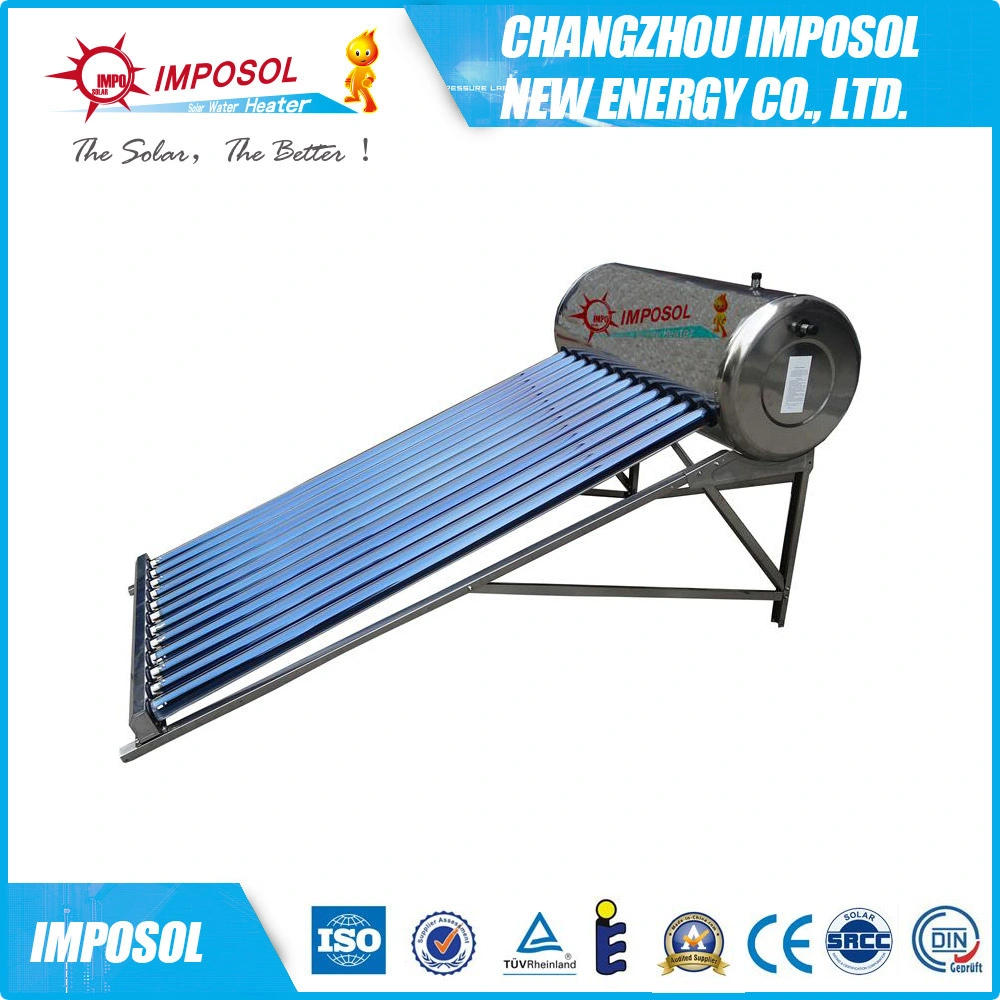 calentador de agua solar de baja presión 200L de tubo de vacío