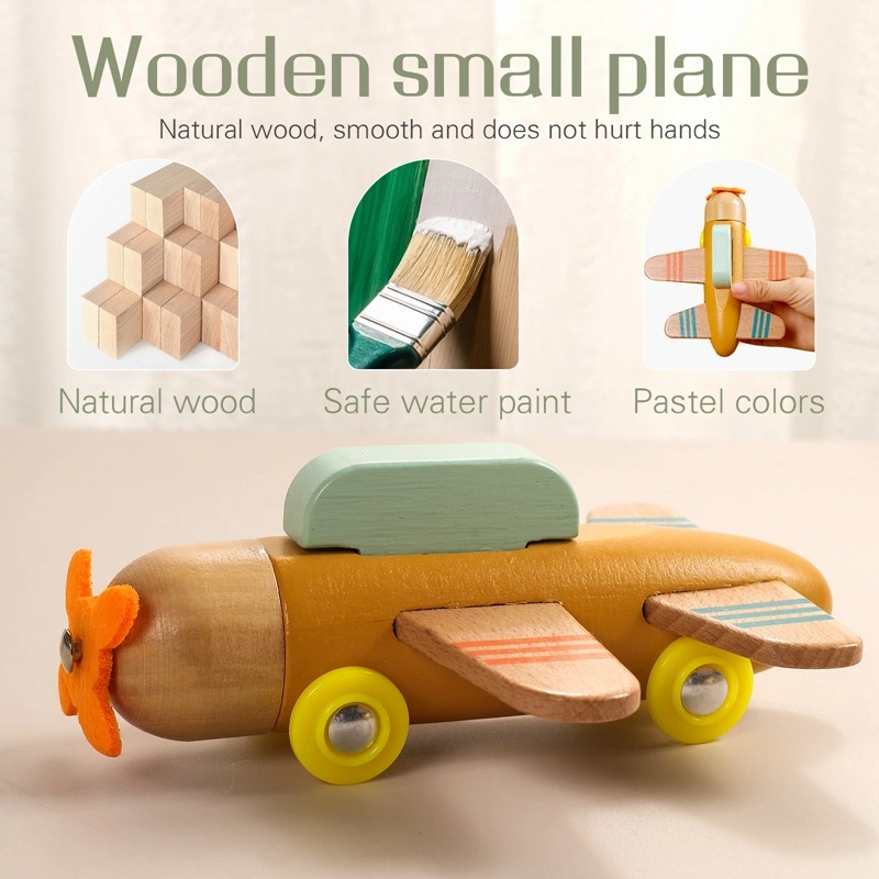 Creative Children's Small Plane Wooden Intellectual Toy