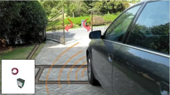 Detector de loop para o portão da garagem e detecção do veículo