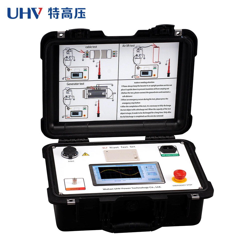 Htdp-H Vlf Hipot Tester 0.1Hz Générateur Vlf Vlf AC Test de résistance diélectrique en courant alternatif Générateur de haute tension pour câbles AC