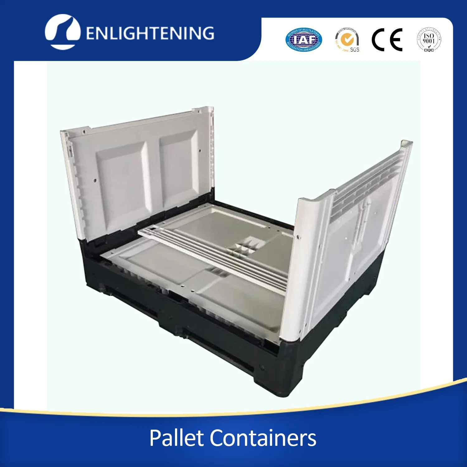 Les contenants alimentaires en vrac en plastique Zone de stockage de palettes Heavy Duty Cotainer de palette