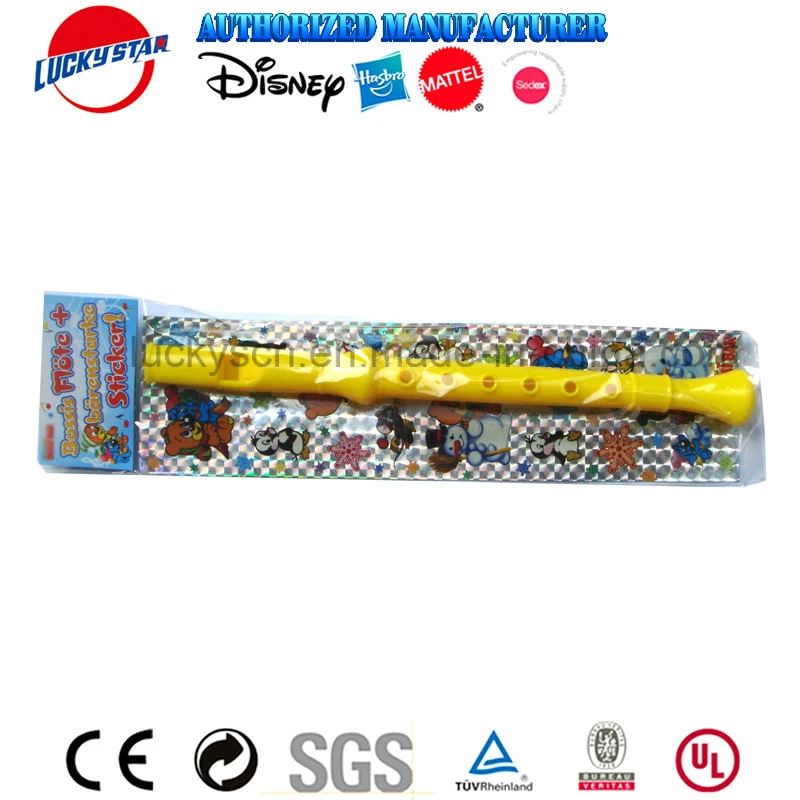 Flute with Stickersheet Plastic Party Toy for Kid Promotion