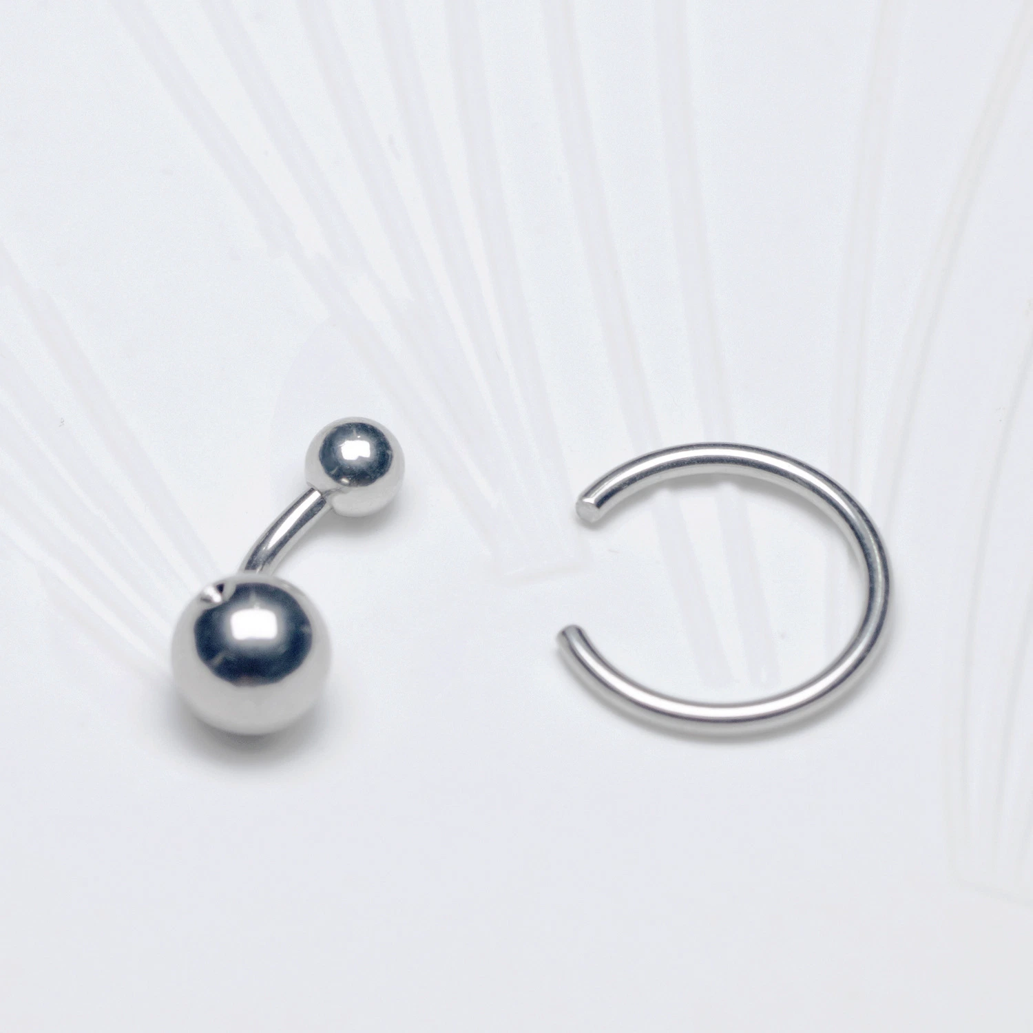 Sexy Circle Card Ball Stainless Steel Belly Button Rings