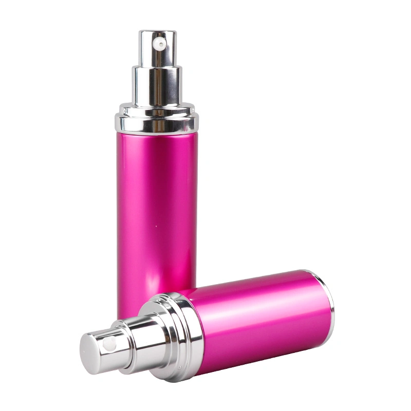 Elegant Rose Red Aluminum-Plastic Bottle with Band